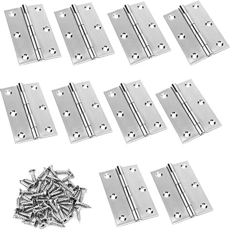 Lot De 10 Charnires De Porte Intrieure En Acier Inoxydable De 75 Mm