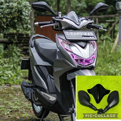 Jual Paket Visor Beat Duluxe Plus Spion Click Polos Visor Beat New Led