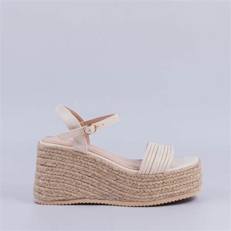 Sandalias Cu As Esparto Mujer Beige