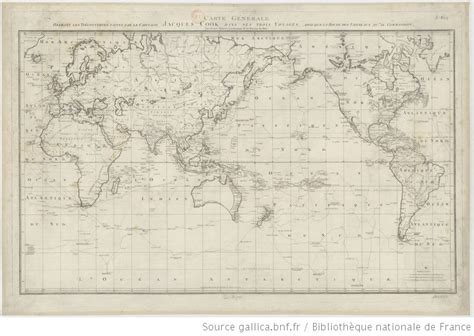 Carte G N Rale Offrant Les D Couvertes Faites Par Le Capitaine Jacques