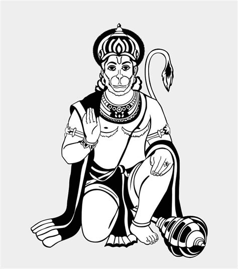 Hanuman Drawing - Hanuman Ji Clip Art, Cliparts & Cartoons - Jing.fm