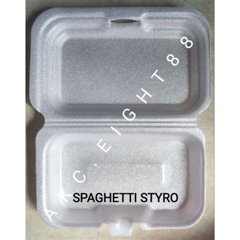 25pcs Food Styro Box Spaghetti Lb Jumbo Lb 1 Lb 2 Shopee Philippines