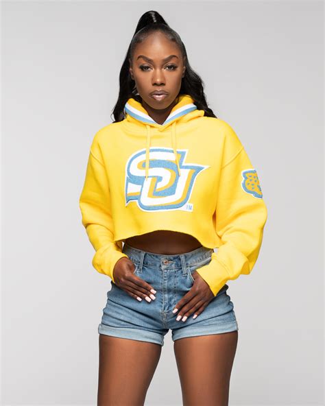 Southern Jaguars Cropped Letterman Hoodie Hoodiesslides