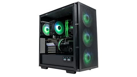 Mid Range Black Green Gaming PC Ryzen 5 5600 RX 6700 XT Zach S