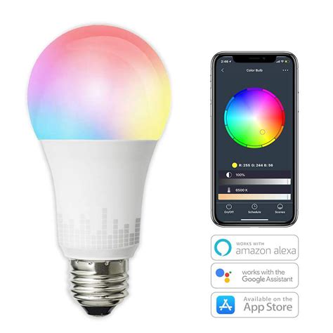 8W E27 WiFi RGBW LED Dimmable Color Changing Smart Bulb