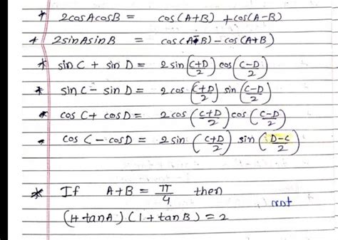 Trigonometry All Formulae Formula Sheet For Iit Jee Mains