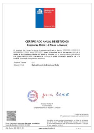 Beglaubigte Übersetzung Spanisch Deutsch Schulzeugnis Chile