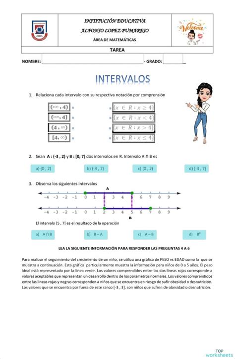 Intervalos Ficha Interactiva Topworksheets