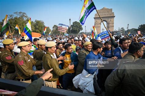 People Belonging To The Jain Community Seen During A Massive Protest