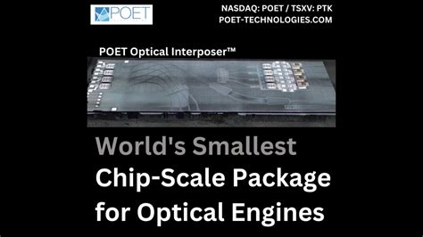 Poet Tech Earns Its First Volume Production Order For Optical Engines