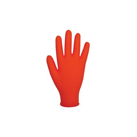 Polyco Finite Gl Disposable Gloves Orange Nitrile Powder Free