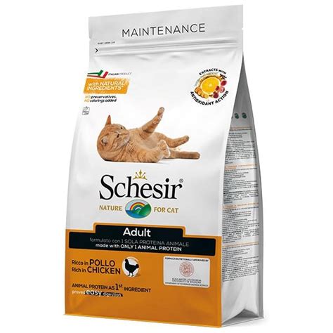 Сухой корм для кошек Шезир Schesir Cat Adult Chicken с курицей 400 г от ...