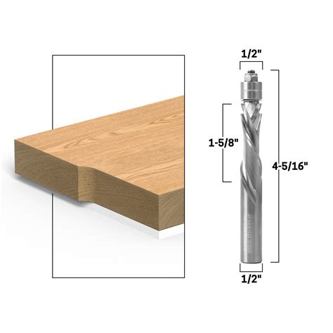 X Flush Trim Solid Carbide Spiral Router Bit Shank