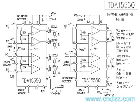 TDA1555Q功放电路-集成音频放大-维库电子市场网