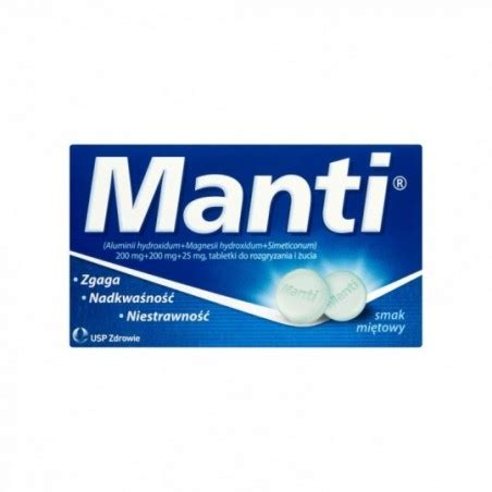 Manti 200 mg 200 mg 25 mg 32 tabletki do rozgryzania i żucia