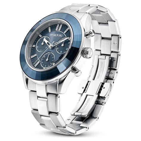 Octea Lux Sport Watch Swiss Made Metal Bracelet Blue Stainless