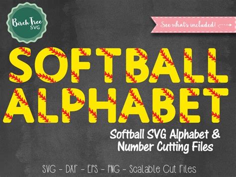 Craft Supplies And Tools Calligraphy Visual Arts Softball Cricut Font Svg