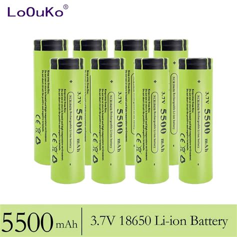 Loouko 3 7 Neue Ncr 5500 V 18650 Mah Lithium Wiederauf Ladbare Batterie