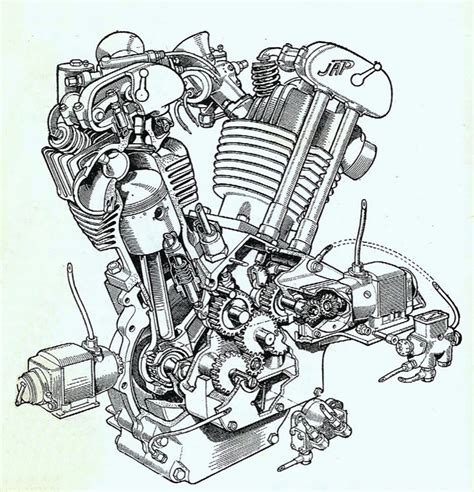 Motorcycle Engine Drawing At Getdrawings Free Download