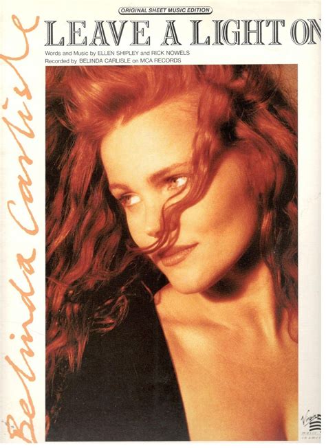 Belinda Carlisle Leave A Light On Sheet Music Piano Vocal Guitar 1989 Rare New Ebay