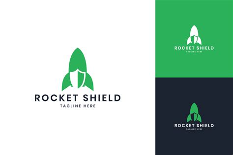 rocket shield negative space logo design 3467128 Vector Art at Vecteezy