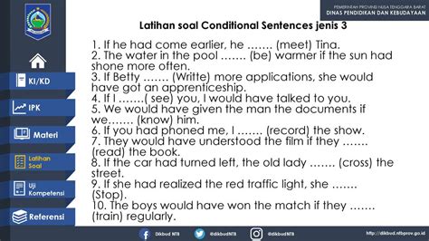 Soal Conditional Sentence Type 3 Studyhelp