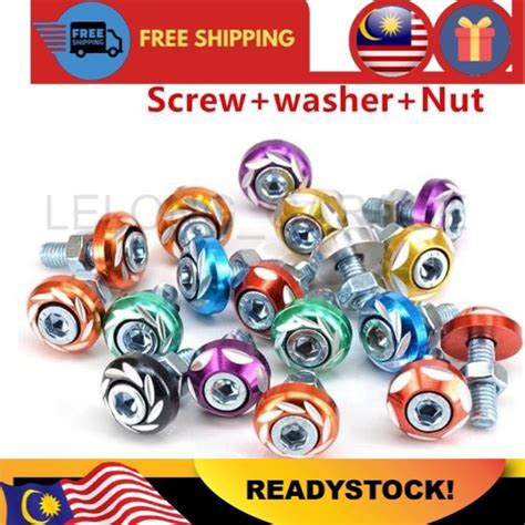 Skru M6 Skru Plat Plat Universal Aluminium Alloy Nut Motorbike (1pc ...