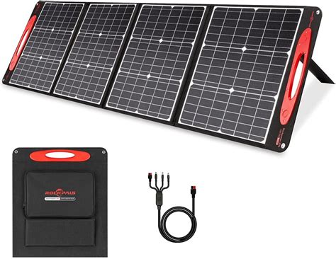 Rockpals Portable Solar Panel W With Kickstand Foldable Solar Charger