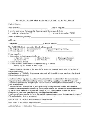 Fillable Online Aicpa Ltd Medical Authorization Form Fax Email Print