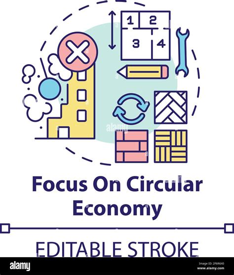 Focusing On Circular Economy Concept Icon Stock Vector Image And Art Alamy