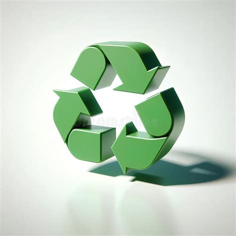 Recycle Symbol on White Background Stock Illustration - Illustration of ...