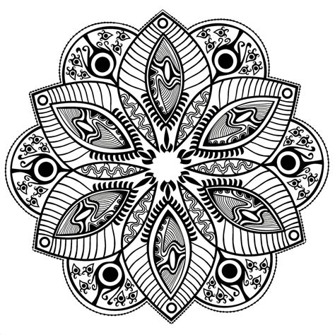 Dibujos De Flor Mandala Gratis Para Colorear Para Colorear Pintar E