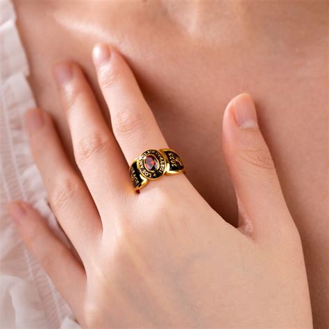 Bague De Classe De Pierre De Naissance Personnalis E Pour Lyc E