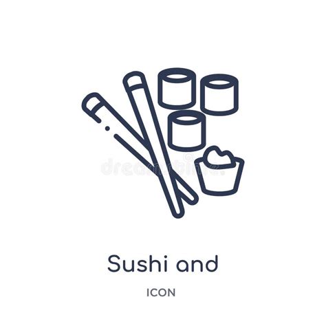 Linear Sushi Roll Icon From Food Outline Collection Thin Line Sushi