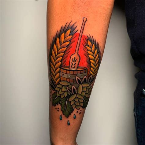 Beer Tattoo by Caguama Tattoo | Tattoos, Beer tattoos, Dark skin tattoo