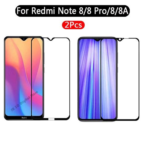 2PÇS Película de Vidro Temperado p Xiaomi Redmi Note 8 6Pro 9 Shopee