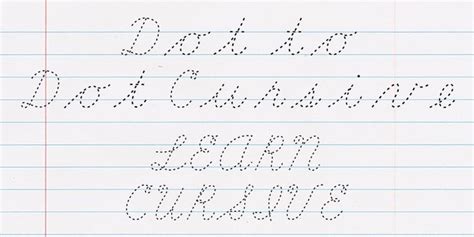 Dot to Dot Cursive Font | Cursive font download, Cursive fonts, Cursive ...