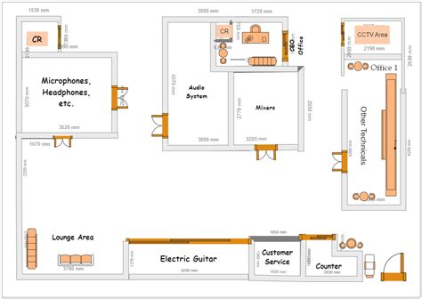 Pirates Music Hall Initial Floor Plan Edrawmax Template