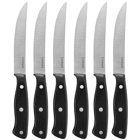 Cuisinart Classic® Set Of 6 Triple Rivet Steak Knives Color Black