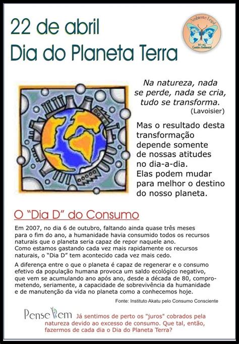 Atividades Cia DIA DO PLANETA TERRA