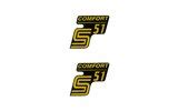 Lipdukas S51 Comfort Juodai Geltonos 2 Vnt Simson S51 MotoBeast Lt