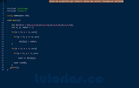 Arrays Visual C Crear Matriz Triangular Inferior Tutorias Co