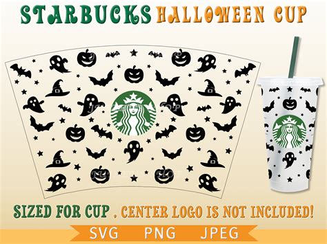 Full Wrap Halloween Starbucks Cup Svg Diy Venti Cup 24 Oz Etsy