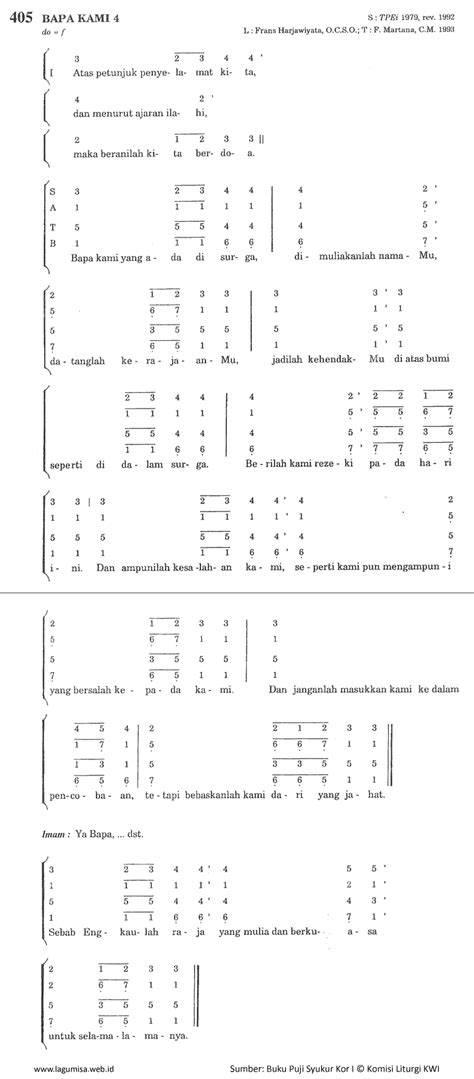Lagu Misa PS 405 BAPA KAMI 4
