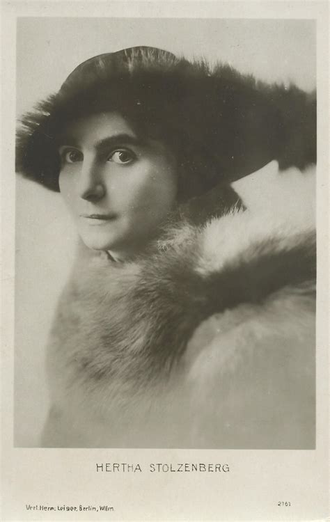 Stolzenberg, Hertha (Sopran) - Faces of Historical Opera : Hertha