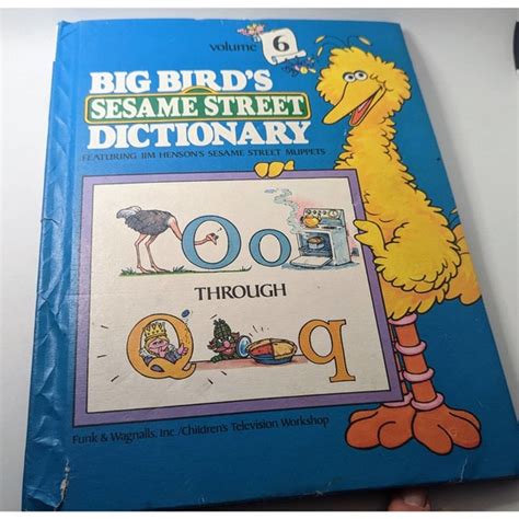 Funk Wagnails Other Vintage Big Birds Sesame Street Dictionary