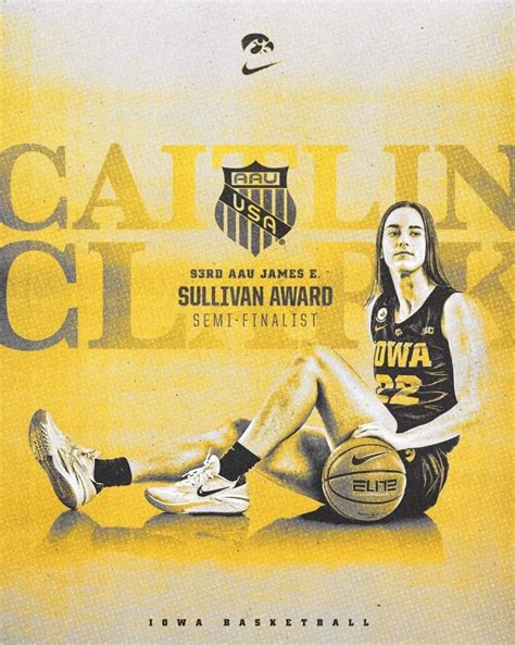 Iowa S Caitlin Clark Named Semifinalist For The 93rd AAU James E