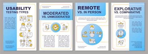 Usability Testing Methods Blue Brochure Template Ux Research Types