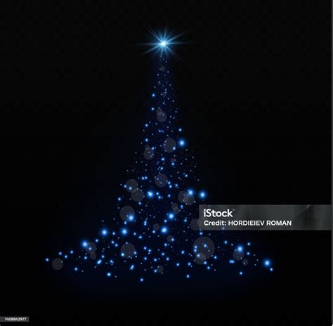 Christmas Tree From Light Vector Background Stock Illustration Download Image Now Abstract