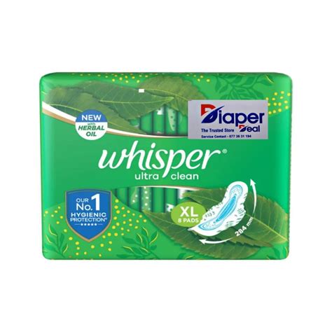 Whisper Sanitary Napkin Xl 8pcs Diaperdeallk